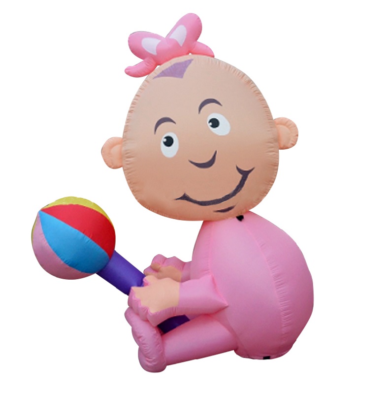 Opblaasbare Baby Meisje met Rammelaar huren