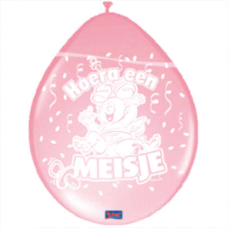 Ballonnen (8 stuks) "Hoera een meisje" kopen