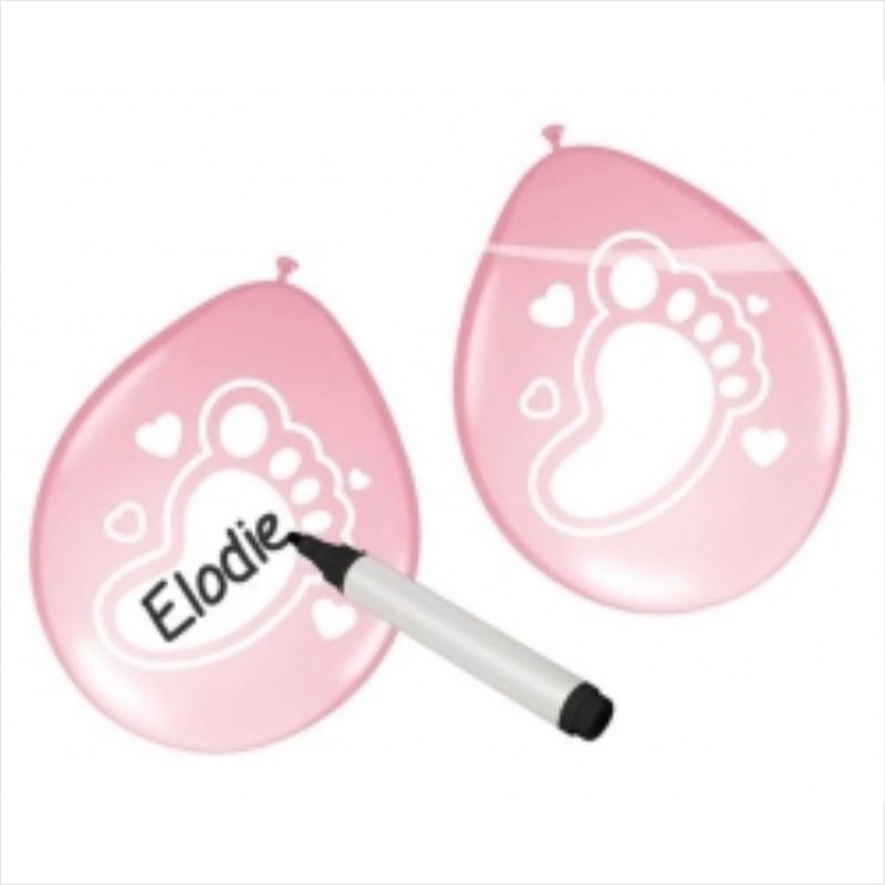 Beschrijfbare ballonnen (6 stuks) roze kopen
