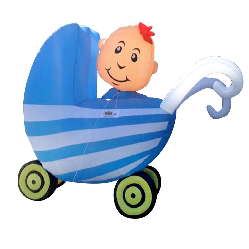 Opblaasbare Kinderwagen Blauw Huren