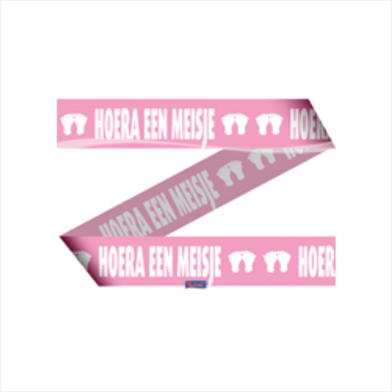 Markeerlint "Hoera een meisje" 15 meter kopen